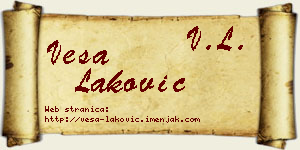 Vesa Laković vizit kartica